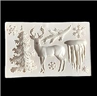 Vista 4 de Molde de silicona para pastel de árbol de Navidad, moldes de caramelo de chocolate, galletas, pastelería, galletas, herramientas para pasteles