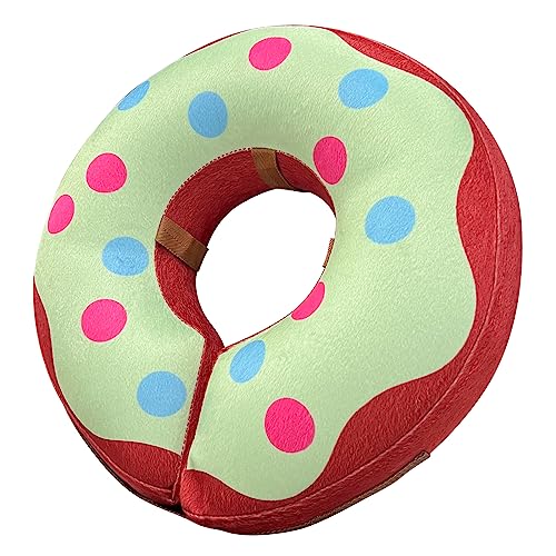 Inflatable Cone Collar for Dogs and Cats - Soft Pet Recovery Collar Does Not Block Vision E-Collar (Medium, Green)
