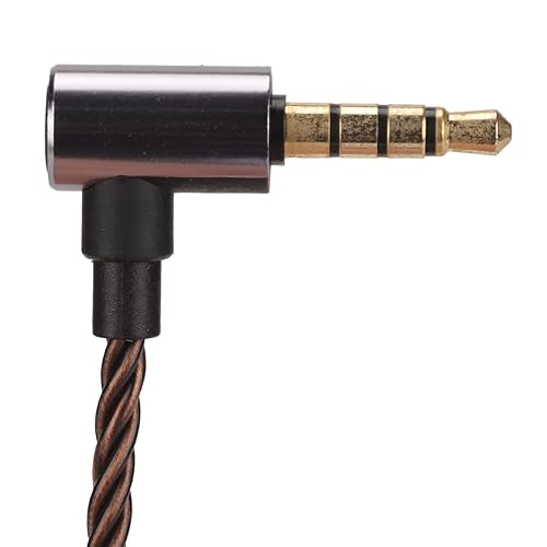 Miniatura 7 de plplaaoo Cable de repuesto para auriculares, cable de audio de repuesto, con micrófono para auriculares de 2 pines de 0.031 in con control de