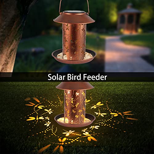 image for Tepaken Bird Feeders for Outdoors Dragonfly Solar Lanterns Outdoor Wat