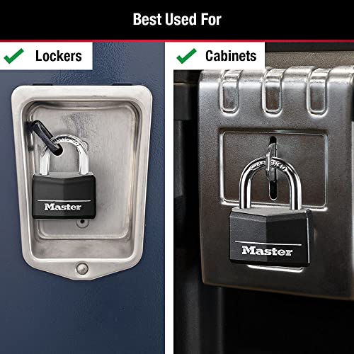 Master Lock 146D Covered Aluminum Keyed Padlock, Pink, 1-9/16 inches