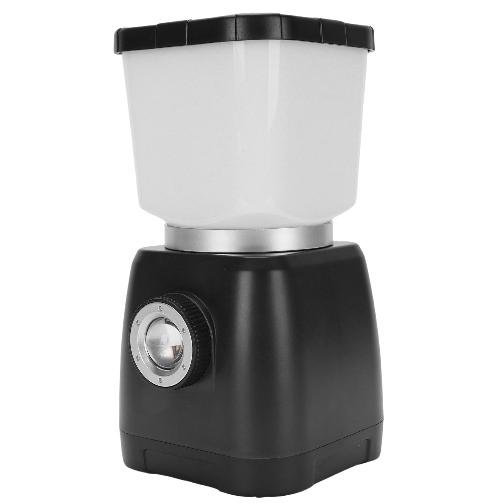 Lanterna da Campeggio Solare a Mano Mano da 6000 MAh, Luce Ricaricabile della Tenda a LED, Tempo di Esecuzione di 22h, Caricabatterie USB, Lampada da Campo Portatile per (BLACK)