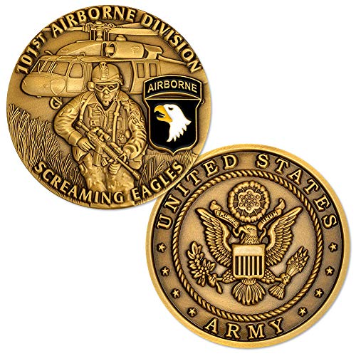 Pièce de monnaie armée américaine 101 Airborne pour honorer la mémoire des héros
