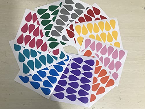 210 piezas adhesivos de gotas multicolor para pared miniatura 4