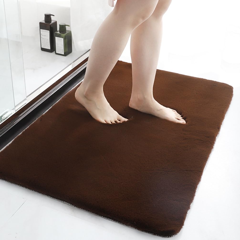 NIOKIT Thick Plush Bathroom Runner Rug for Bedroom,Shaggy Bath Mats Washable Non-Slip Hallway Runway Carpet,Soft Fluffy Faux Fur Area Rugs for Kids Girls Room,Living Room,Bedside Home Decor 3x5 Feet