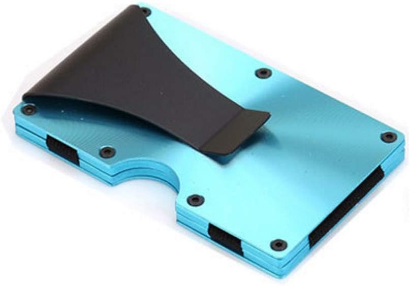 New Card Hold Aluminum Mini Wallet Antimagnetic Metal Men and Women Credit ID Case Small Slim Purse with Dollar Clip