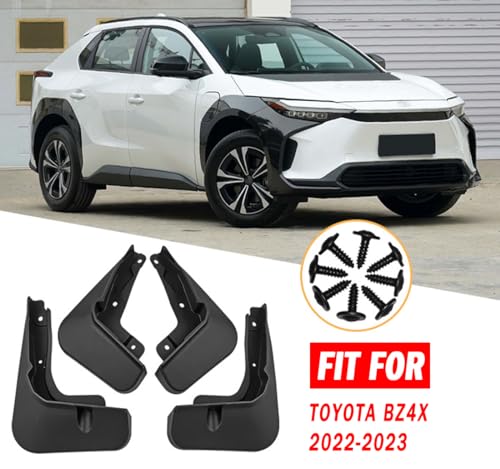 Image of Mud Flaps Mud Guards Fit for 2022-2024 Toyota BZ4X, Front & Rear Mud Splash Guards Accessories - 4 Pc, Black