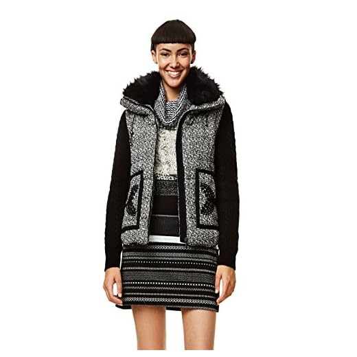 Desigual Chaq_nigth Abrigo, Negro (Negro 2000), 44 para Mujer