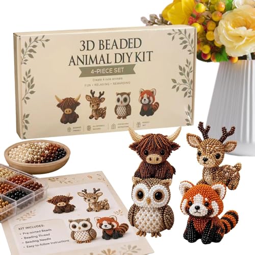 Kit d'art 3D avec perles d'animaux pour décorer le bureau et l'école - 6