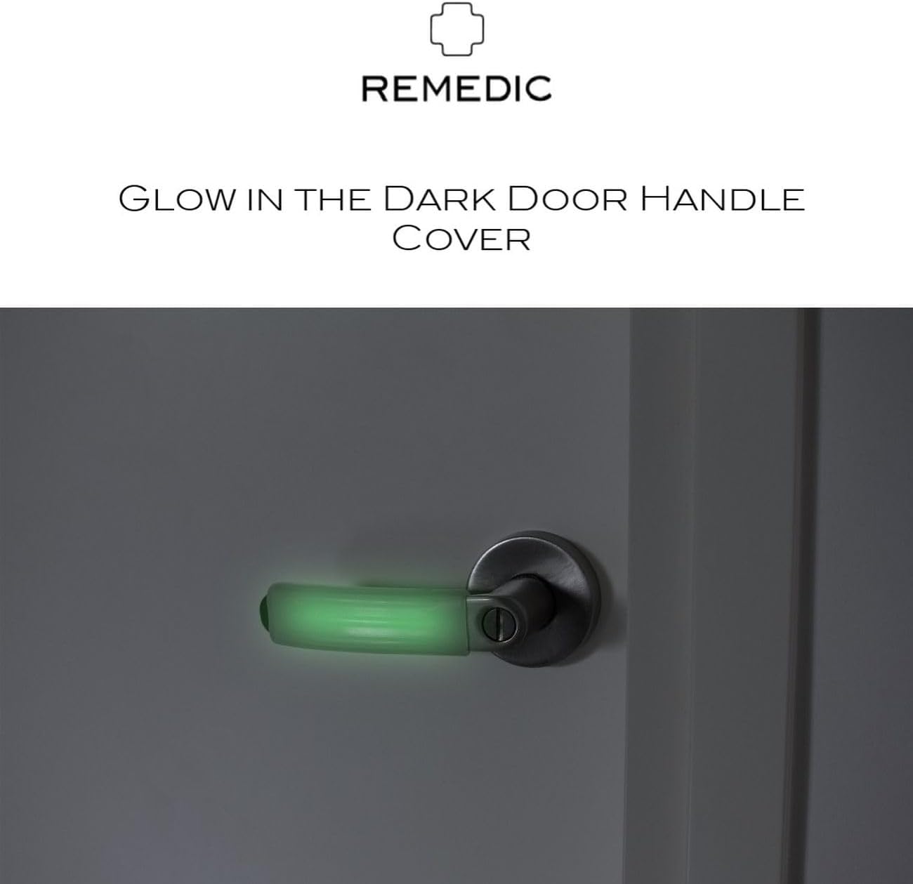 remedic Glow-in-the-Dark Door Handle Covers – Non-Slip Grip, Set of 4 | Improves grip and nighttime visibility. Soft anti-static covers help reduce hand strain on door handles.