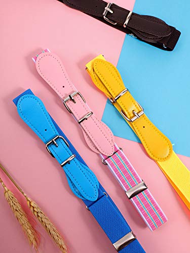 Satinior 9 Pieces Kids Adjustable Elastic Belt Kids Toddler Belts Pin Buckle Belts For Girls Kids (Color Set 1), 30-65 Cm #TOP4