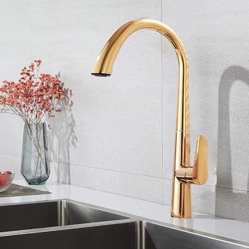 YESOP Torneira De Cozinha Bancada Gourmet Extensível Monocomando Dourado