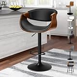 ☕️Stabilité et durabilité - La base de 30,5 cm de diamètre soutient le tabouret pivotant et assure sa stabilité, tout en garantissant une capacité de charge élevée. Ce tabouret de bar vintage peut supporter une charge maximale de 150 kg.