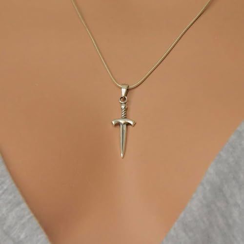 Miniatura 4 de Sword Pendant Sterling Silver 925 Dagger Necklace Charm Minimalistic Unisex Handmade Jewelry