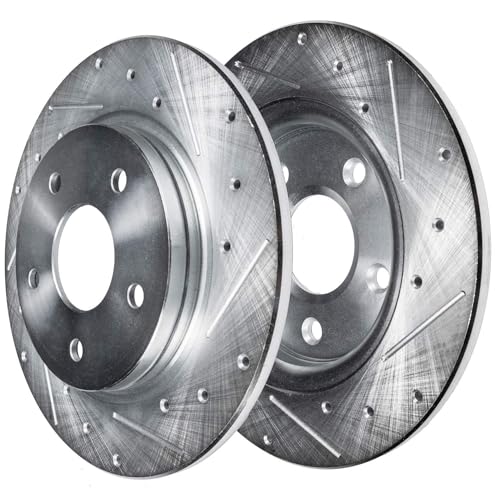 Image of Detroit Axle - Rear Brake Kit for 2011-2016 Elantra, 13-14 Elantra Coupe, 12-16 Hyundai Veloster, 14-18 Kia Forte Forte5, 14-16 Forte Soul, Brakes Rotors Ceramic Brake Pad: 10.31 inch Rotor