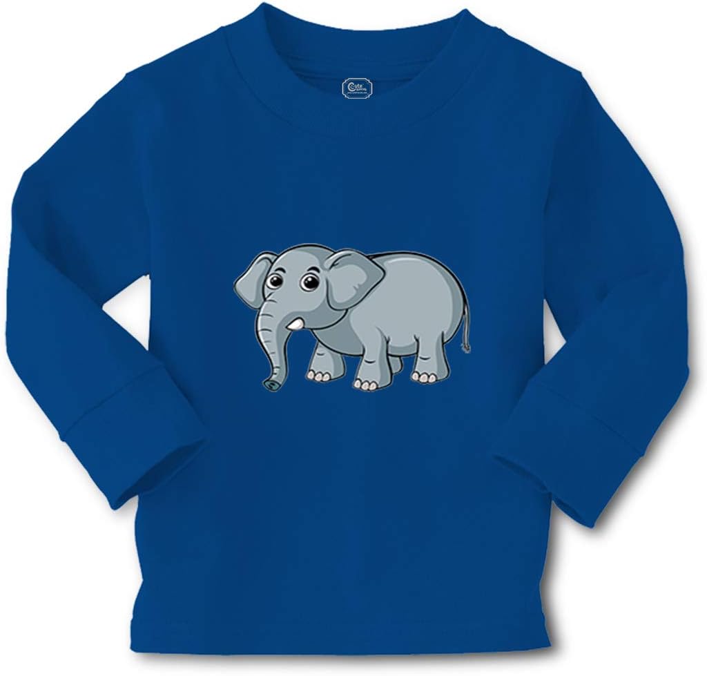 Cute Rascals Kids Long Sleeve T Shirt Elephant Safari Cotton Boy & Girl Clothes