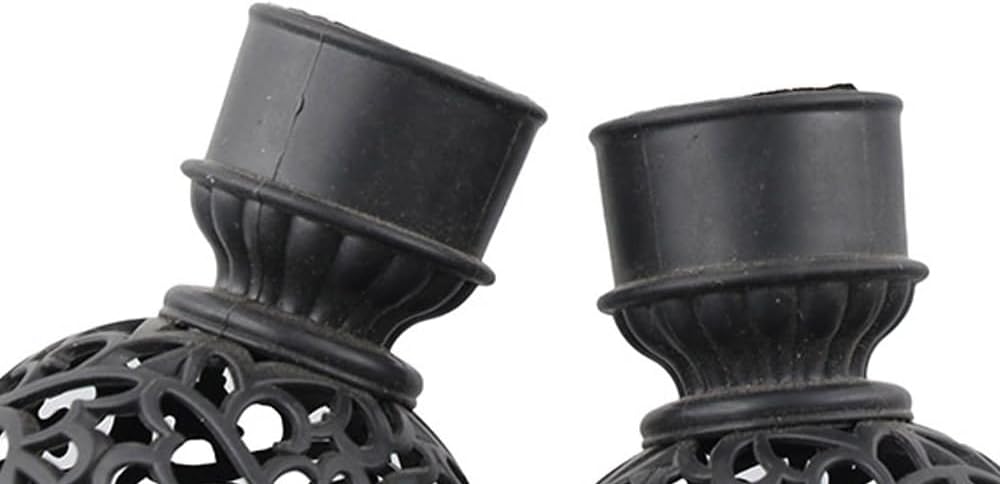 Leadigol 2Pcs Curtain Rod Cap Finials,Plastic Vintage Hollow Curtain Rod Cap Finials,Curtain Rod Pole Decorative End Cap,for 28mm Curtain Poles