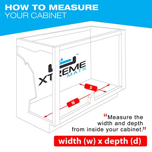 Xtreme Mats - Waterproof Under Sink Mat For Kitchen & Laundry Cabinets, Pick Your Size - 22" Depth Cabinet Shelf Protector, Flexible Under Sink Drip Tray Liner (Beige, 34" 1/4 X 22 1/4) #TOP7