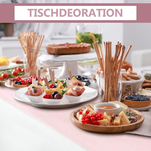 MOKANI Vlies Tischläufer 30m x 30cm, Tischband Hellrosa,Tischläufer Einweg Papier Rolle, Tischdeko Partydeko für Kommunion, Weihnachten, Party, Geburtstag, Hochzeit, Festliche Dekoration