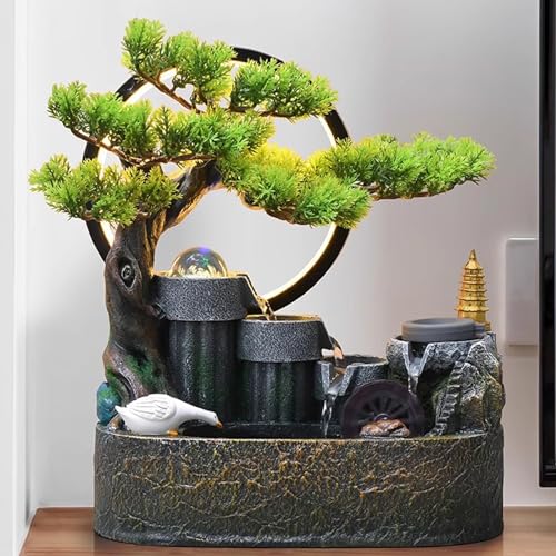 Fontaine à eau de table Rocaille zen en cascade pour salon - 4