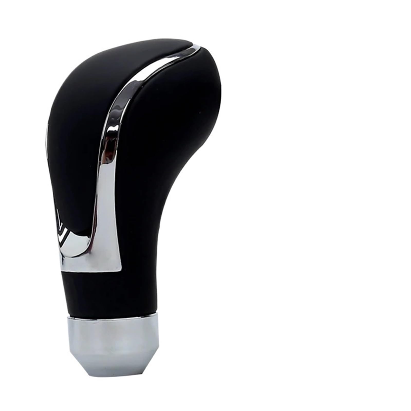 Jeocoai Car Gear knob Leather Black Red Gear Knob Car Shift Shifter Stick Lever Manual Transmission(Black,B)