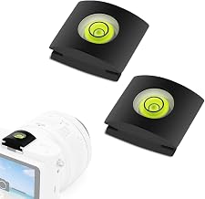 ZORBES® 2pcs Camera Flashlight Hot Shoe Cover with Bubble Spirit Level,Protector Cap for Canon,for Nikon Panasonic Fujifil...