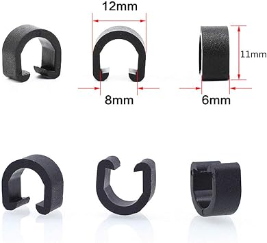40pcs Plastic Bicycle C-Clips Clamps Housing Hose Guide Clamps