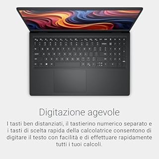 Dell 15 Laptop DC15255 15,6" FHD (1920 x 1080) 120Hz, AMD Ryzen 5 7520U, Grafica Radeon 610M, 8GB LPDDR5 RAM, 512GB SSD, Windows 11 Home, Tastiera Retroilluminata QWERTY – Nero Carbonio