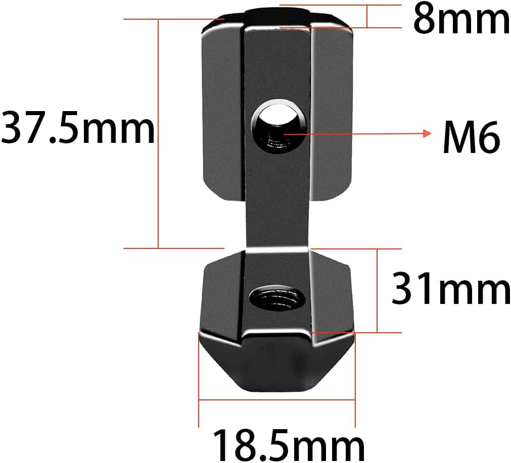 Iverntech 16Pcs Black 4040 Series L-Shape Interior Inside Corner Connector Joint Bracket with Screws Wrench for 40x40 Series Aluminum Extrusion Profile 8mm Slot