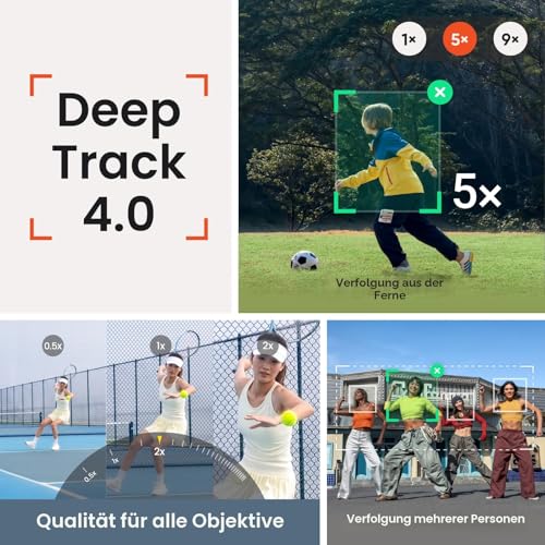 Insta360 Flow 2 Pro Grau – Der branchenerste KI-Smartphone-Gimbal mit Apple DockKit, innovatives 360°-Schwenk-Tracking, frei neigbar, Stativ/Selfie-Stick integriert, mobiler Vlog-/Reise-Stabilisator