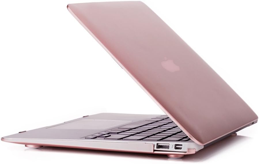 RUBAN Case Compatible with MacBook Air 13 Inch (Models: A1369 & A1466, Older Version 2010-2017 Release), Slim Snap On Hard Shell Protective Cover, (Rose Gold)