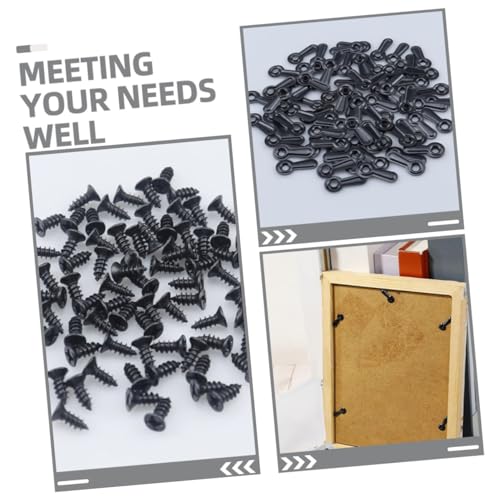 Image of Generic 100pcs Picture Frame Backing Clips Screws Easy Install Photo Frame Hardware for Wall Hanging Suitable for Home Hotel and Museum Decor