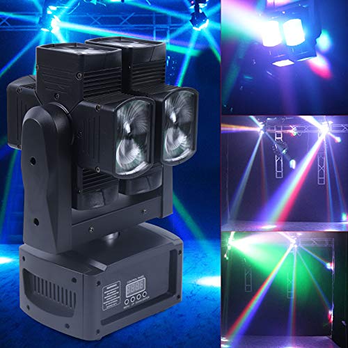 Stage Light Par Lights Dual Layer Sound Activated Lighting LED Moving Head Beam Light for Events 8 Pcs*4 in 1 DMX512 RGBW Lights for DJ KTV Disco Party Wedding Concert Festival