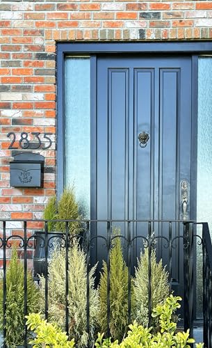 NACH Chelsea Wall Mount Mailbox for Outside, 11.5 x 5 x 13 inches, Black Mailboxes for Outside, Water Resistant Mailbox for Outside
