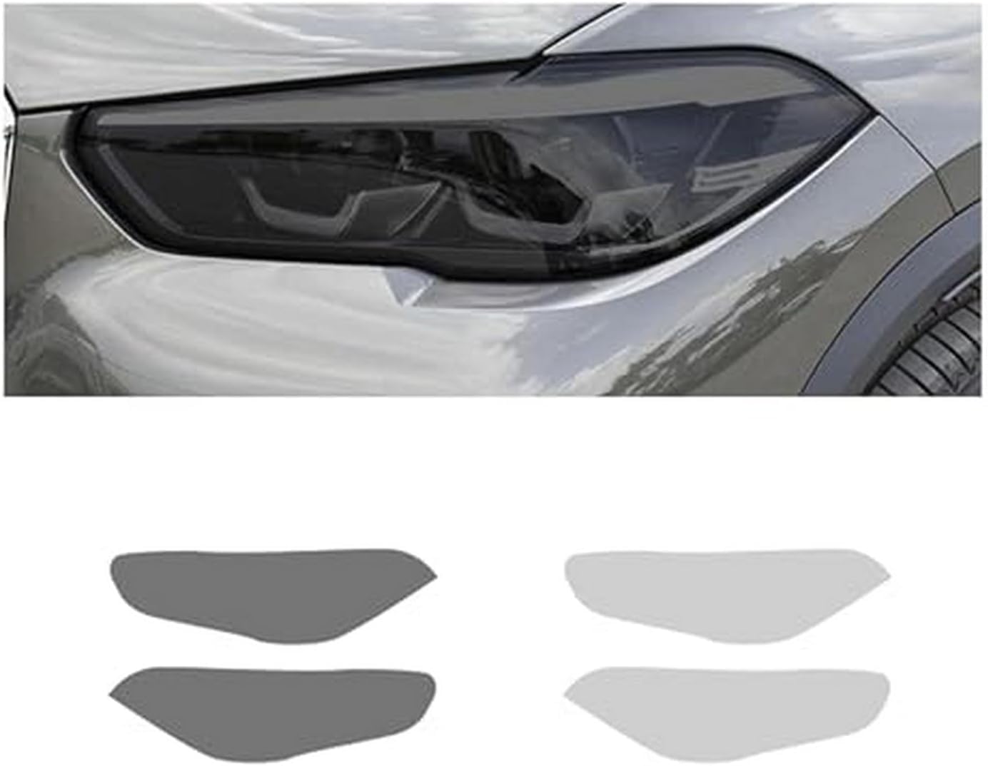 Car Headlight Protective Film Car Headlight Film for BMW X5 G05 2019 2020 Headlamp Restoration Transparent Black TPU Sticker