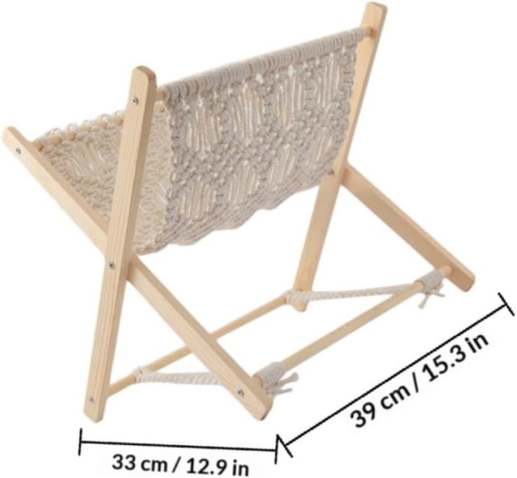 SAFIGLE Woven Cotton Rope Storage Rack Magazine Holder Sundries Organizer Foldable Book Stand for Living Room Office Bedroom