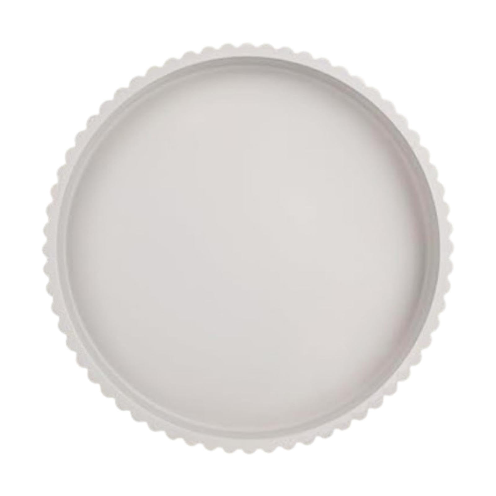 rockible Bandeja Redonda de Madera Platos Servir Cena Decoración Hogar Borde Elevado Función Antideslizante Útil para Organizar Cocina Baño Regalo 28cmx3cm