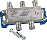 sat verteiler 8 fach defekt Verteiler für Kabel-, Antennen- und Satellitenanlagen / Frequenzbereich: 5 - 2400 MHz mit Gleichstromdurchgang (DC)