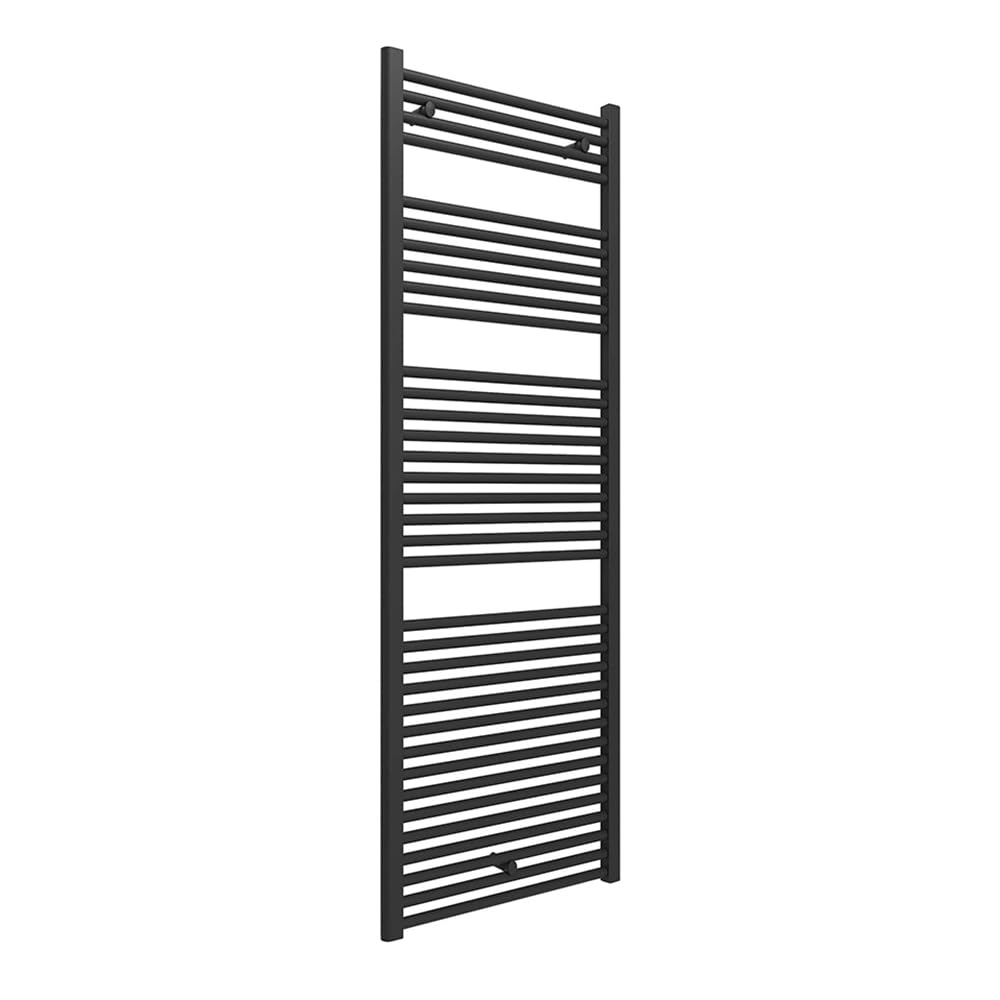 Termoarredo scaldasalviette 500x1703 interasse 45 cm acciaio nero opaco 25 tubi 22 mm