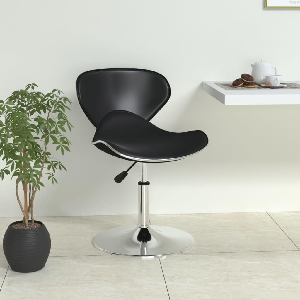 Tabouret de bar noir similicuir facile à nettoyer pour table haute