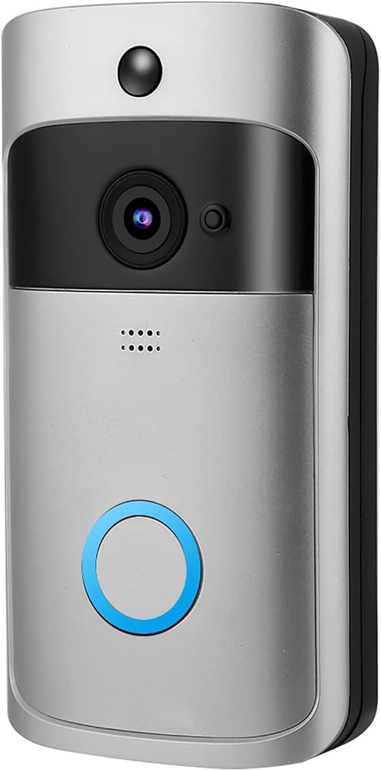 Timbre de Video WiFi HD de 1080P, Cámara de Timbre Inalámbrico con Visión Nocturna Infrarroja y Voz de 2 Vías, Timbre de Ringvideo para el Hogar