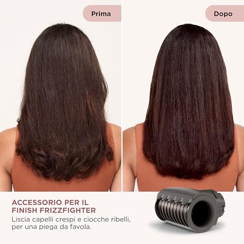 Shark Speedstyle Pro Flex Asciugacapelli, Alte Prestazioni, Alta Velocità, 4 Accessori Styling, Leggero, Ionico, Non Danneggia I Capelli, Manico Pieghevole, Tutti I Capelli, Argento Mocha HD542EU - 12