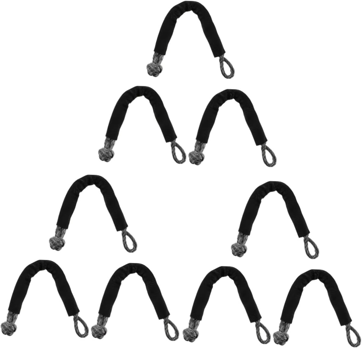 3pcs Flexible Synthetic Winch Shackle for Towing and Recovery High Molecular Design Random for Off-Road and Outdoor Use