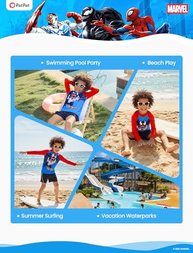 Image of Disney Marvel Spiderman Stitch Rash Guard Shirts Minnie Ariel UPF50+Swim Shirt Boy /Girl Surf Swim Suit Top Kid Swimwear 2-14Y