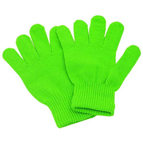 Kids Warm Magic Gloves 12 Pairs Boys Knit Gloves Girls Winter Solid Finger Gloves(7 To 16 Years Old) (Rainbow1) #TOP5