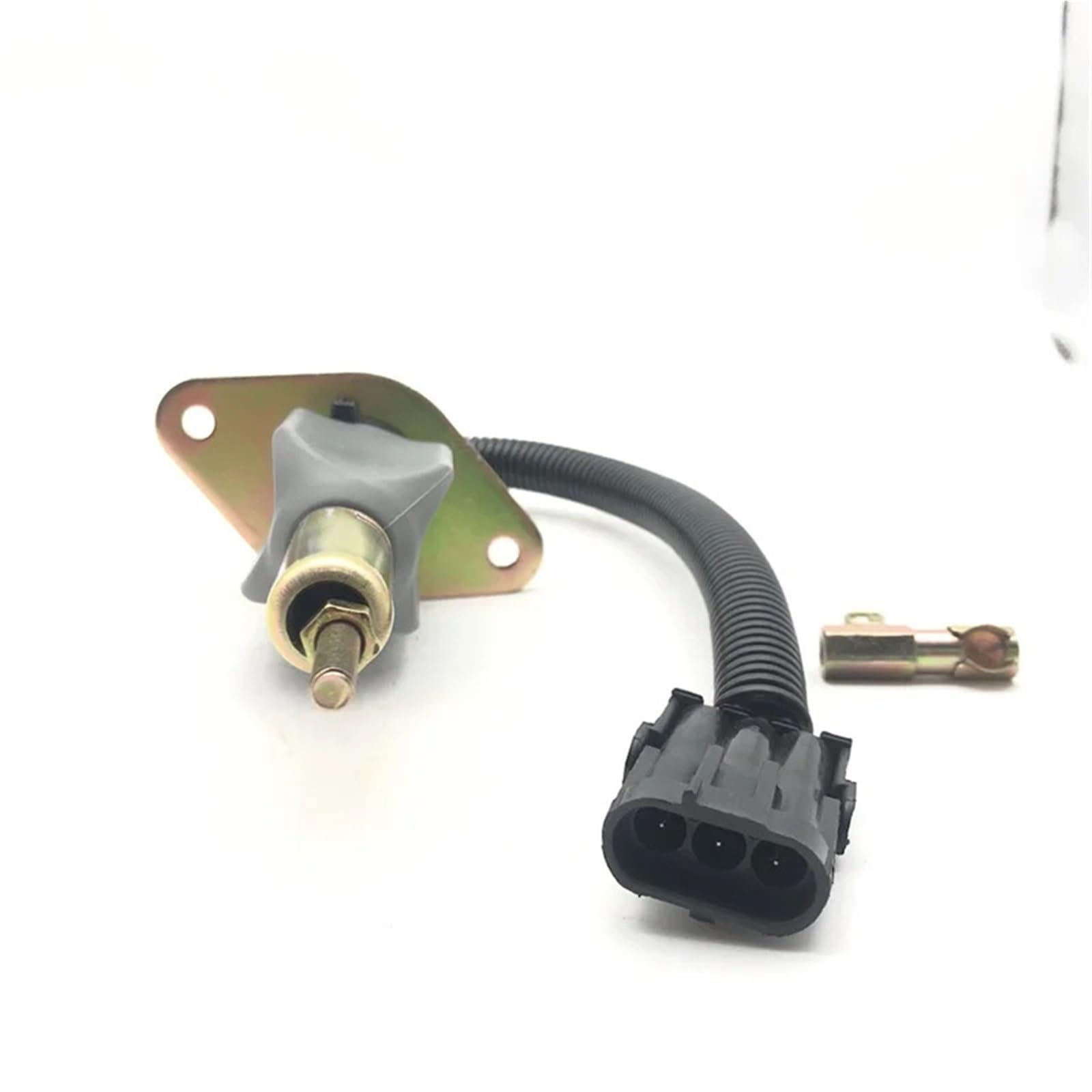Solenoide de corte de combustible Solenoide de parada de combustible de 12 V y 24 V 3930234, 3928161 y 3964624. Compatible con Cummins 6CT de 8,3 L. Compatible con Komatsu.(24V)