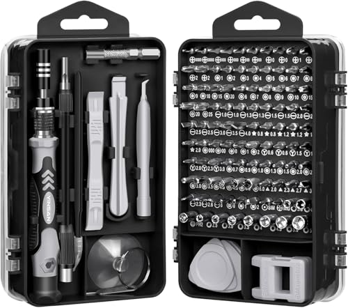WONIC Kit de Destornilladores de Precisión – Set Profesional para Reparación de Móviles, Ordenadores, Portátiles, Consolas y Electrónica – Herramientas Estuche y Accesorios, Puntas Cromo-Vanadio