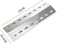 GFTIME 35x10.5 cm Rozsdamentes Acél Égő Fedél Csere Alkatrész Landmann Grillhez, Hőeloszlató Pajzs Tartozék, 3 Darabos 2
