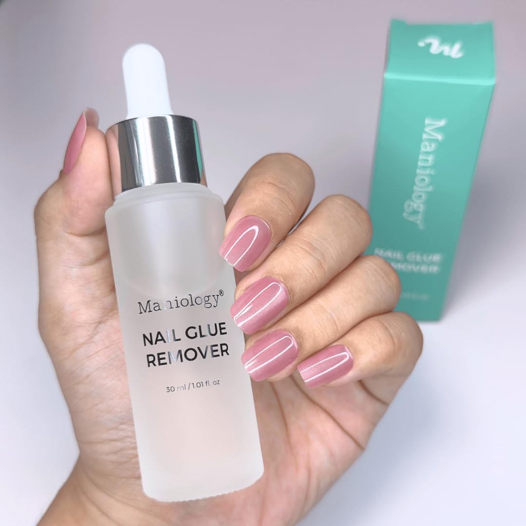 Maniology Press-On Nail Remover Acetone-Free | Gentle, Odorless Nail Glue Remover for Easy Press-On Removal Without Damage – Vegan & Cruelty-Free Formula
