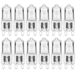 Haraqi 12 Pack G9 Halogen Bulbs 28W 230V 2800K Warm White 310Lm,Clear Capsule Halogen Lamps Dimmable, No Strobe, No Flicker